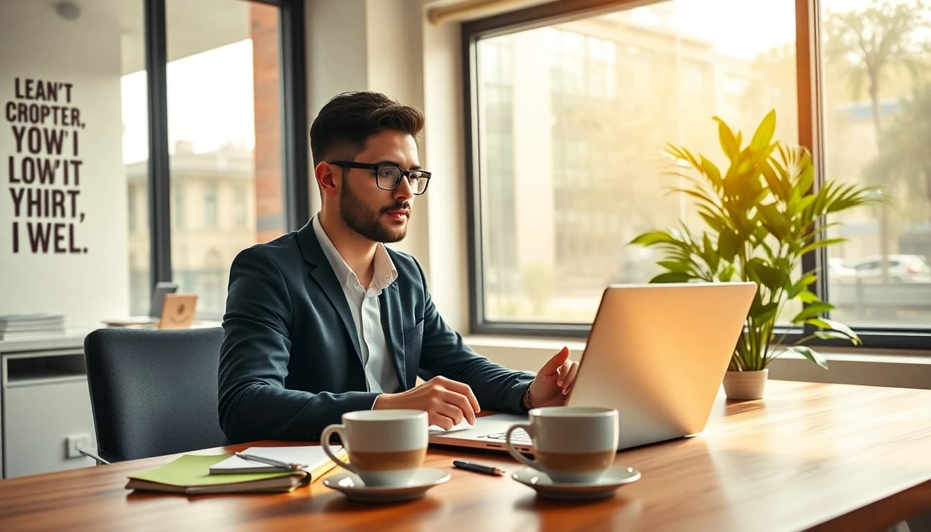 Boost your entrepreneurial journey with Editorialge Media while working in a vibrant office.