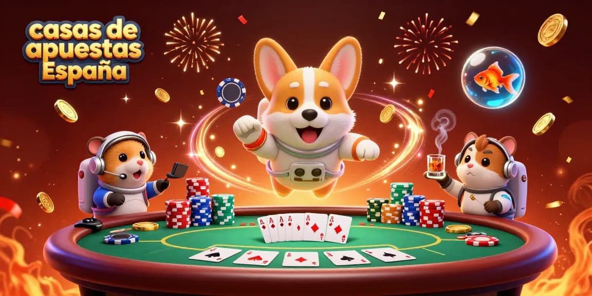 Disfruta de las casas de apuestas España en un casino espacial exclusivo con un corgi astronauta.