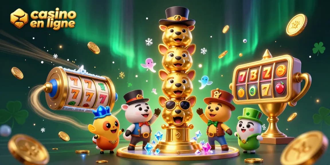 Découvrez le monde scintillant du casino en ligne avec une animation captivante et riche en détails.