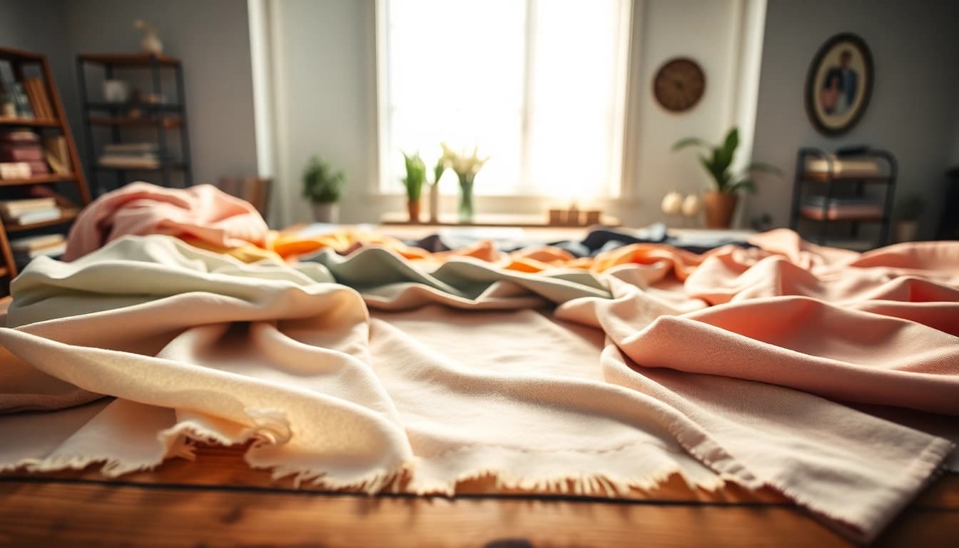 Explore diverse fabrics online with vibrant textures and colors.
