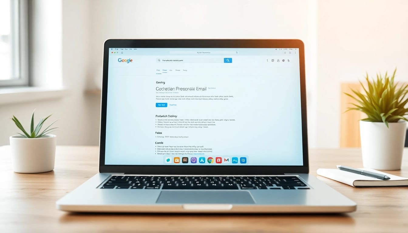 使用gmail下载处理电子邮件的现代工作空间屏幕截图