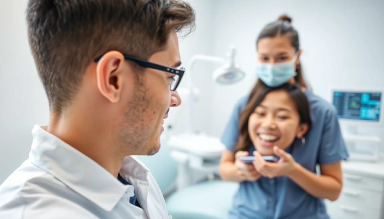 Orthodontist near by me providing patient care in a modern dental clinic.