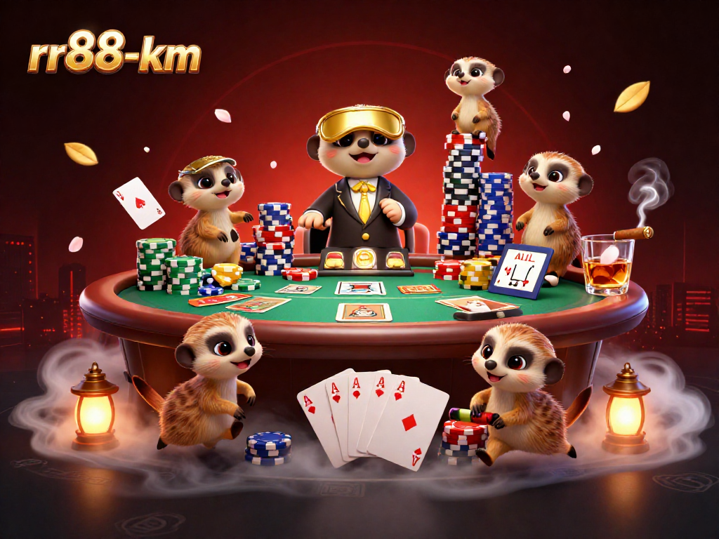 Engage in thrilling card action at rr88-km with meerkats hosting a vibrant casino scene.