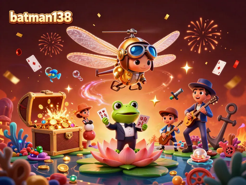 Experience the thrill of gaming at batman138 with lively characters and vibrant casino elements in action.