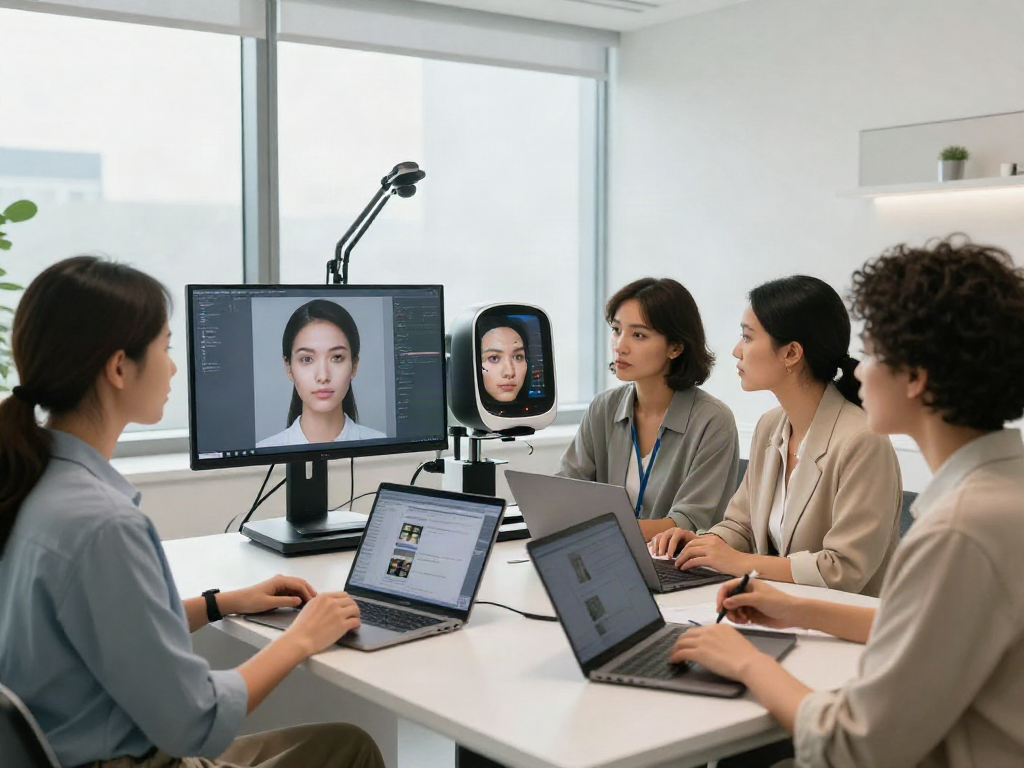 ClinicEvo vs QOVES facial analysis comparison in a modern consultation setting
