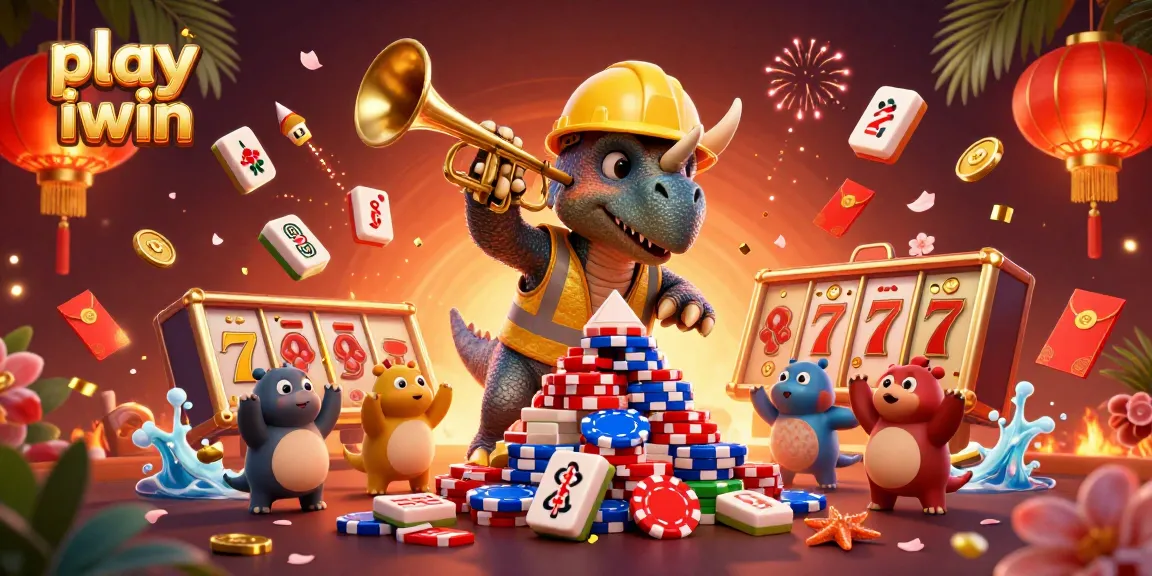 Engage with vibrant casino excitement as you play iwin with the festive 3D illustration.