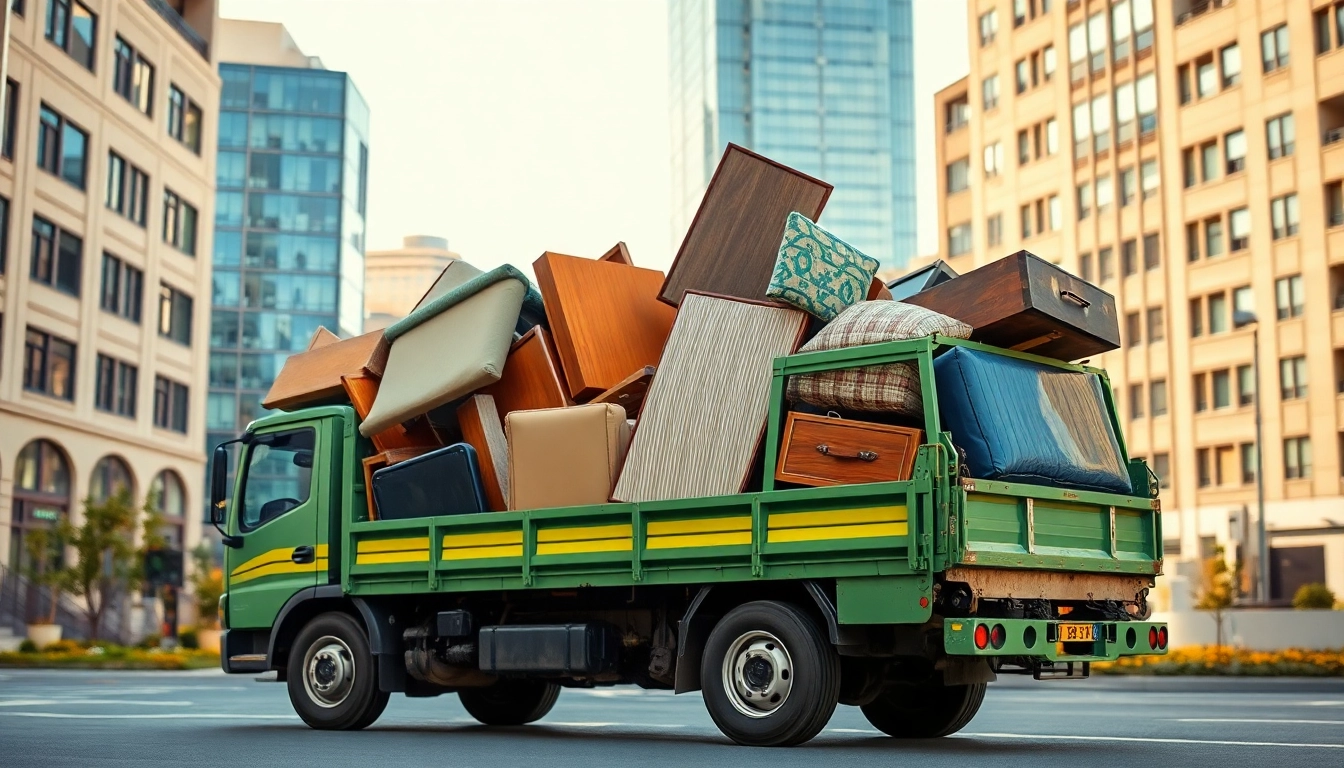 Efficient furniture disposal houston service with environmentally friendly practices in action.