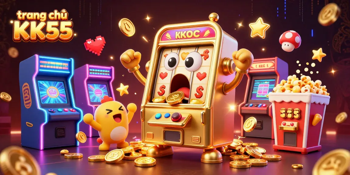 Experience excitement on trang chủ KK55 as golden slot machines hit jackpots and celebrate wins!