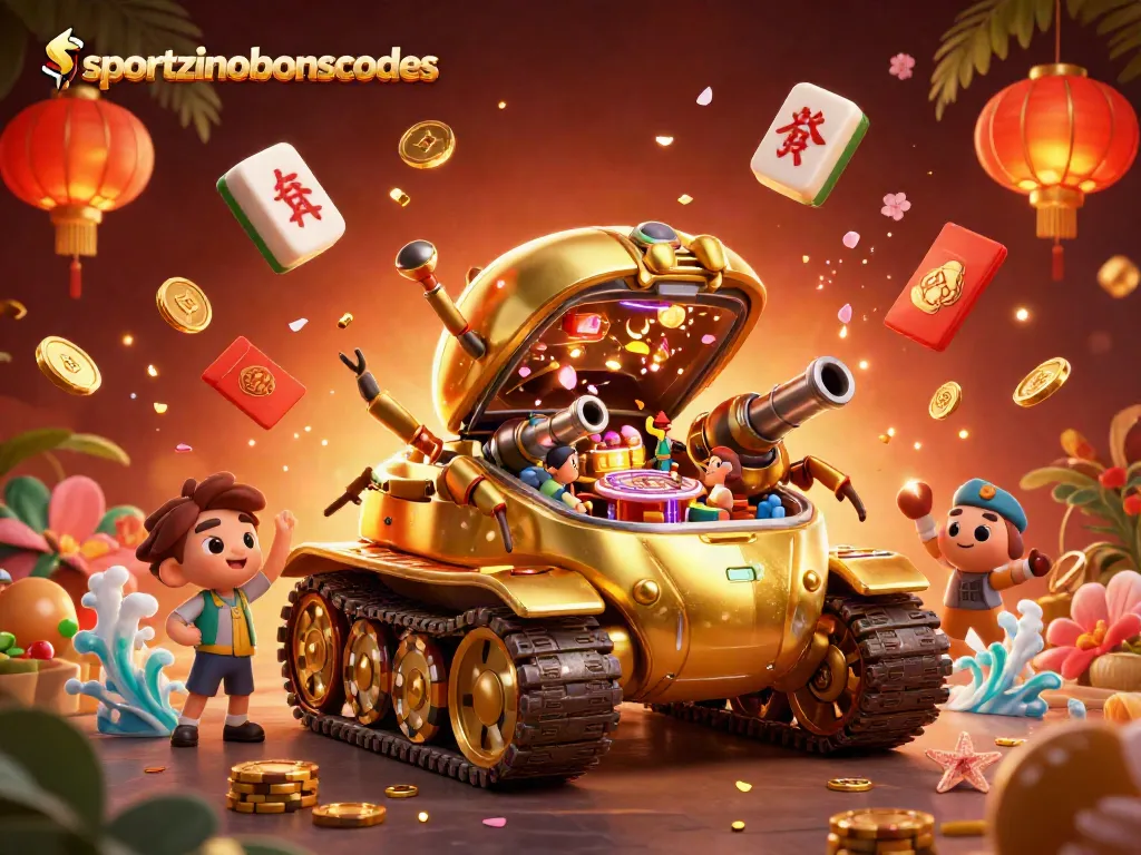 Engage with sportzinobonuscodes for dynamic casino experience featuring golden beetle tank and vibrant game elements.