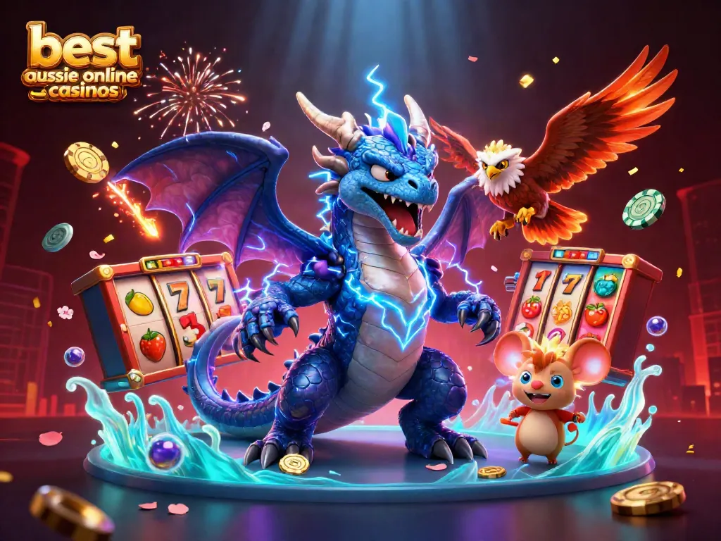 Engage with the best Aussie online casinos featuring dynamic 3D characters and vibrant gaming elements.