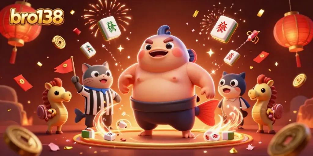 Engage with bro138 in this vibrant 3D illustration of a festive underwater casino scene.