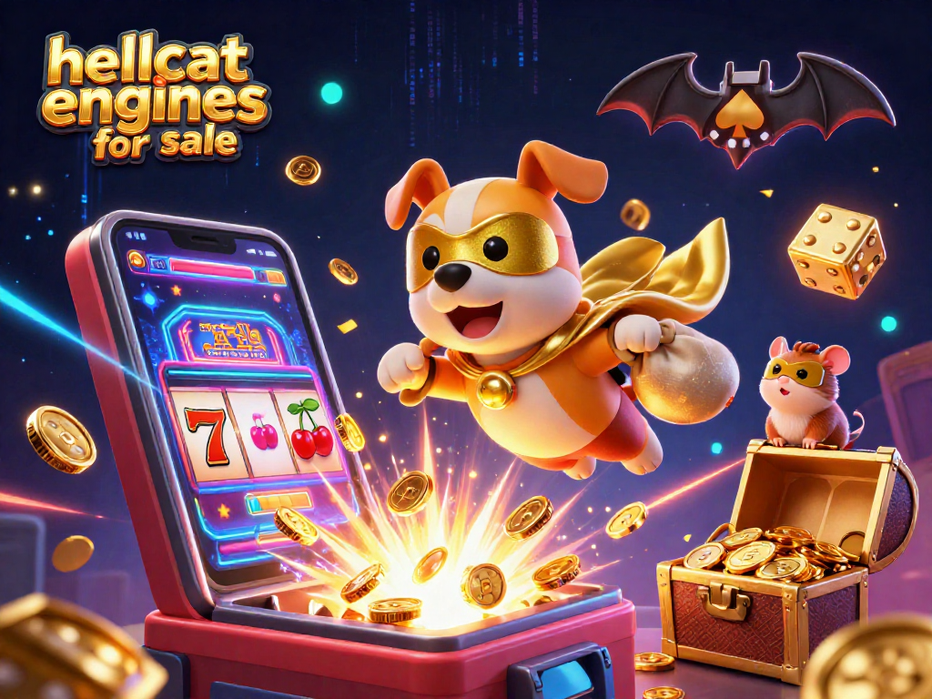 Experience exciting hellcat engines for sale at McClain Auto Part with this vibrant casino scene featuring lucky symbols