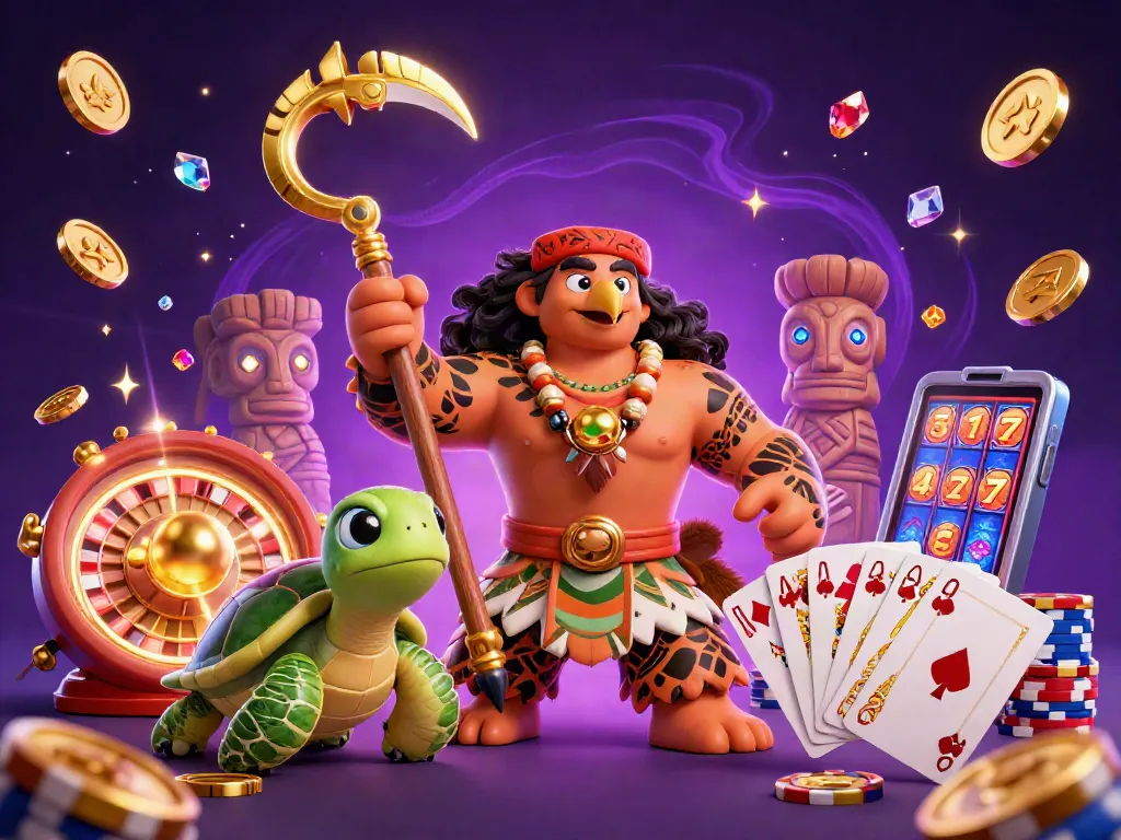 Experience NK88 gaming excitement with vibrant, detailed visuals of casino thrills and mythical elements.