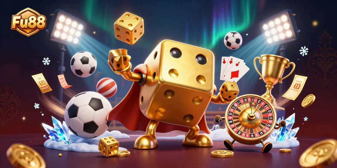 Play exciting casino games at Fu88 with engaging characters, vibrant sports elements, and a captivating atmosphere.