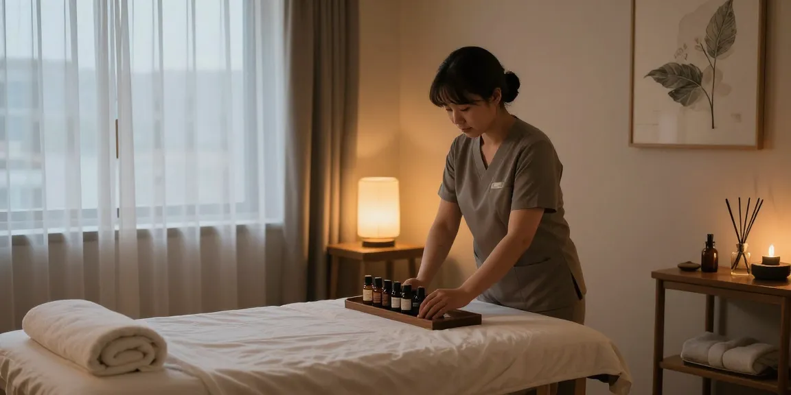 Experience serene relaxation with 부평출장안마 in a cozy massage room.