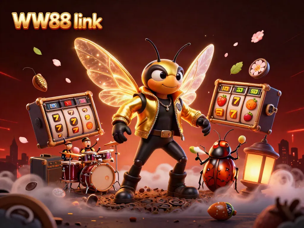 Experience the ultimate betting thrill at WW88 link with a vibrant 3D casino illustration showcasing dynamic game elements.