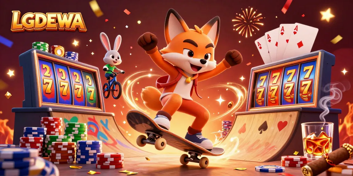 Experience the thrill of LGODEWA with vibrant casino elements and lively characters in dynamic play.