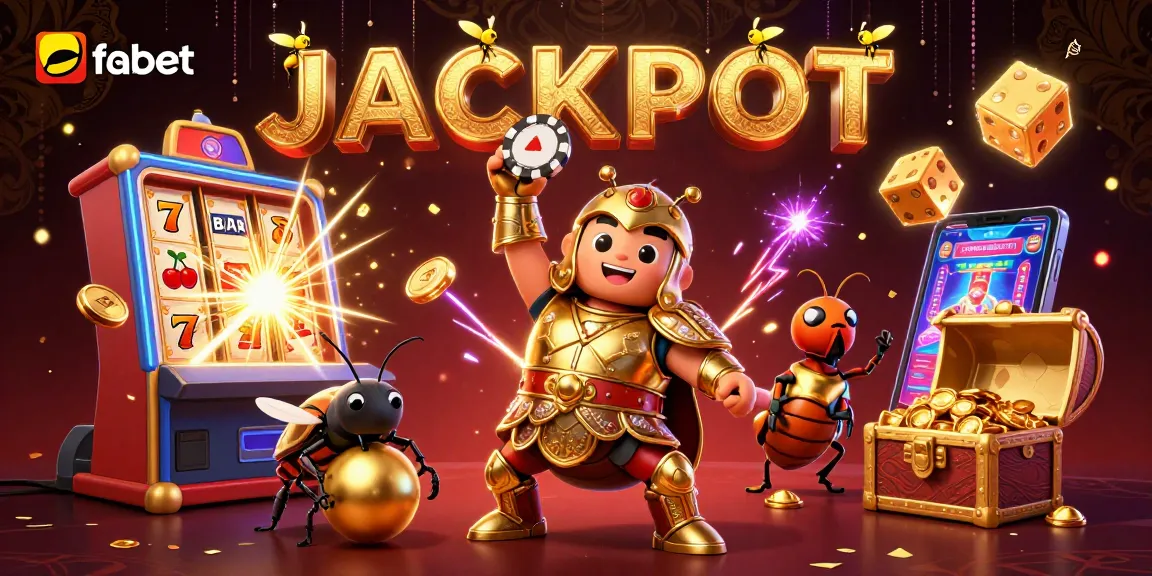 Experience the excitement of fabet with a lively scene celebrating wins in online casinos.