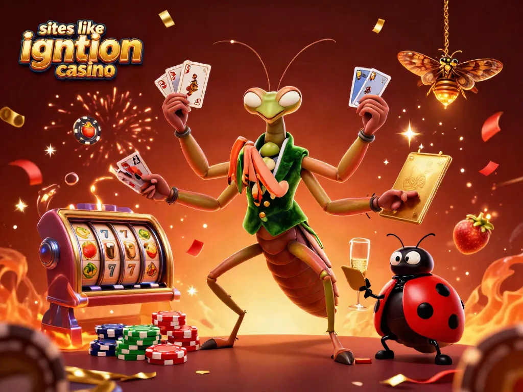 Experience excitement at sites like ignition casino with vibrant slot games and animated characters.
