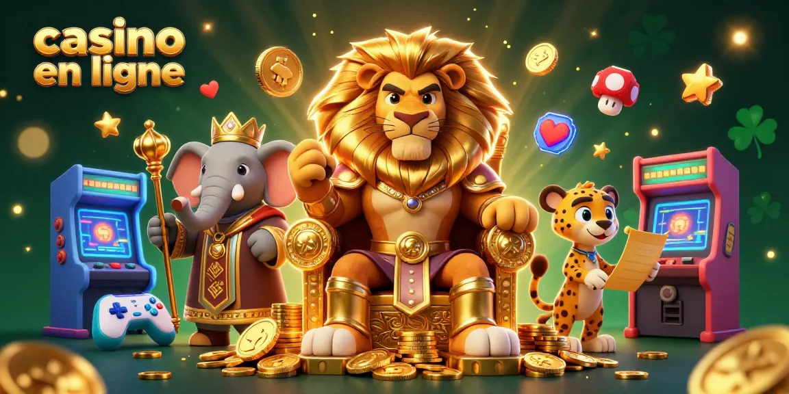 Jouez à des jeux captivants sur un casino en ligne tout en profitant de l'illustration colorée et dynamique.