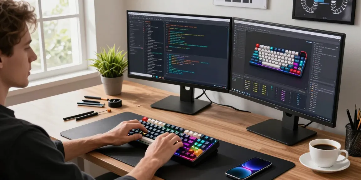 Custom 60 keyboard design setup featuring vibrant keycaps and magnetic switches for an enhanced gaming experience.