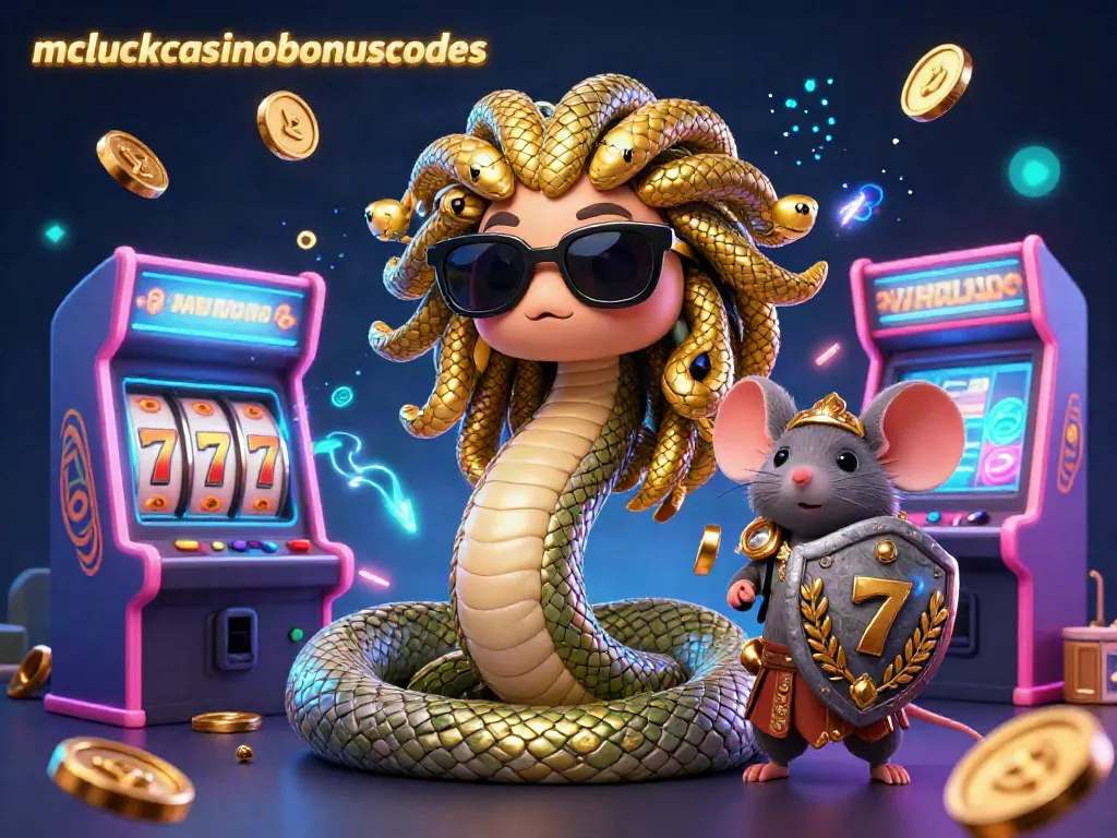 Engage with mcluckcasinobonuscodes and experience a vibrant, animated casino scene featuring characters and game elements.