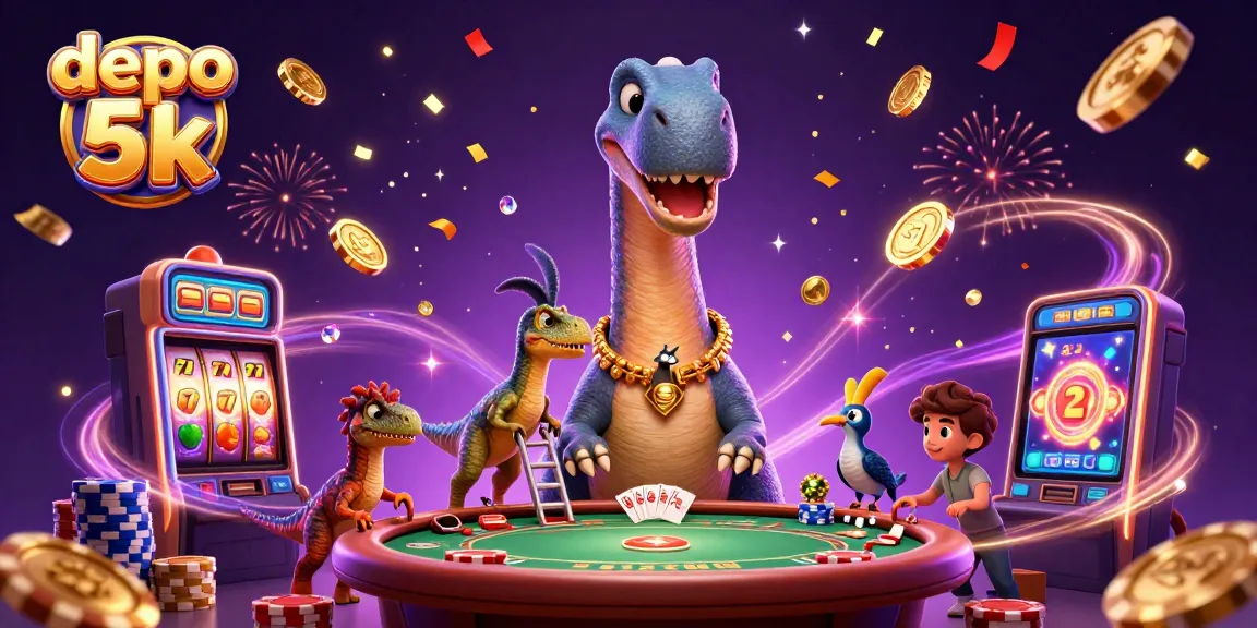 Mainkan depo 5k dengan mesin slot dan ratusan chip poker yang menggiurkan.