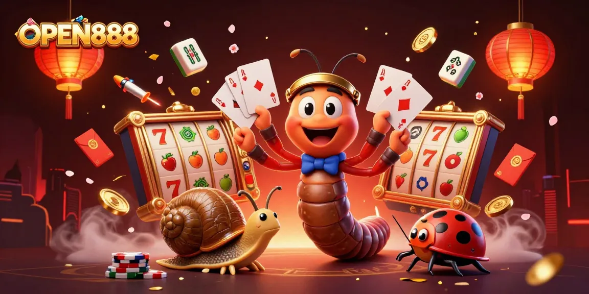 Experience winning moments at OPEN888 with vibrant 3D casino characters and dynamic gaming elements.