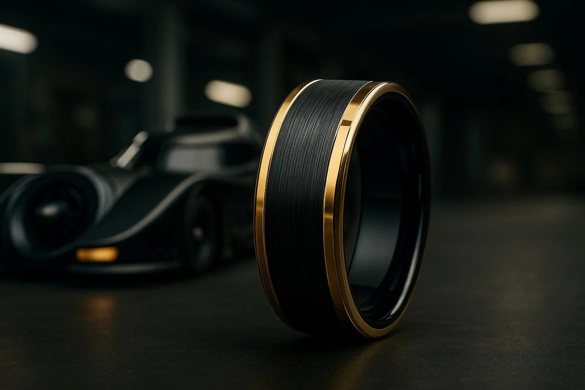 Distinctive Dark Mens Wedding Bands for Timeless Elegance