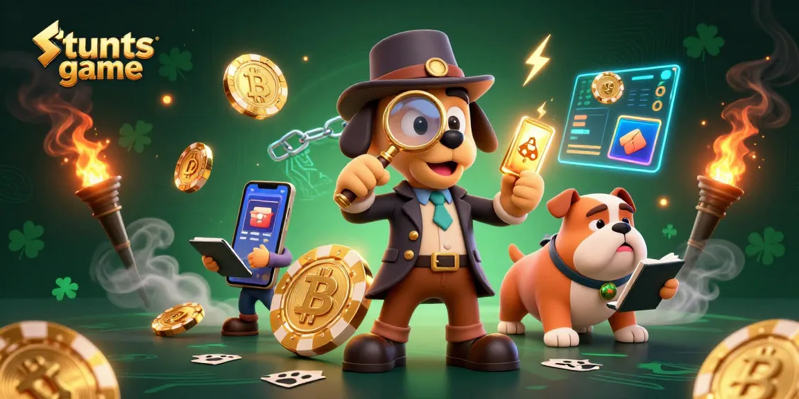Immerse yourself in the stunts game as the detective uncovers treasures amidst vibrant casino elements.