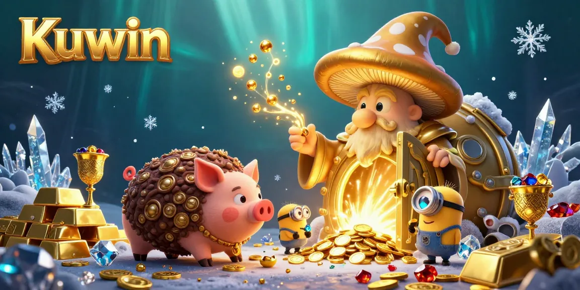 Kuwin showcases a magical scene where a wizard wizard turns treasures to gold, enhancing your gambling excitement.