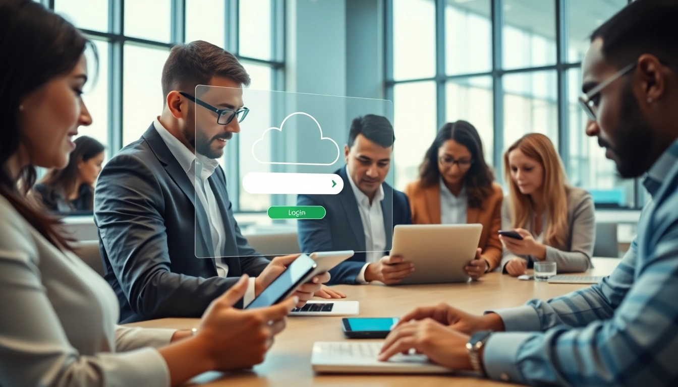 Accessing the 02 business log in on secure devices in a collaborative workspace.