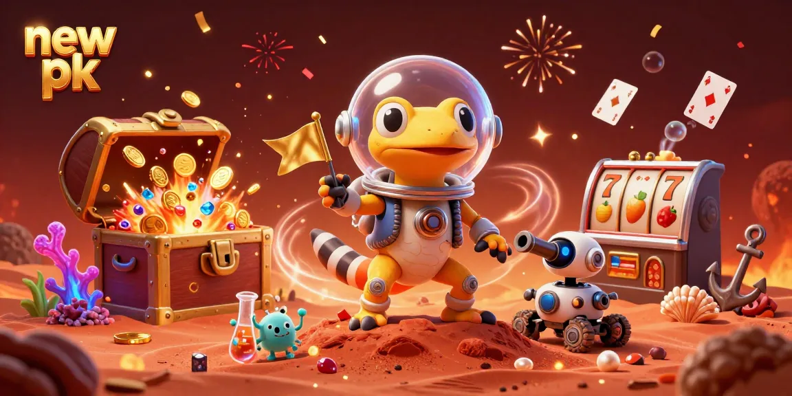 Experience new pk at the thrilling golden casino on Mars with festive elements and treasure galore.