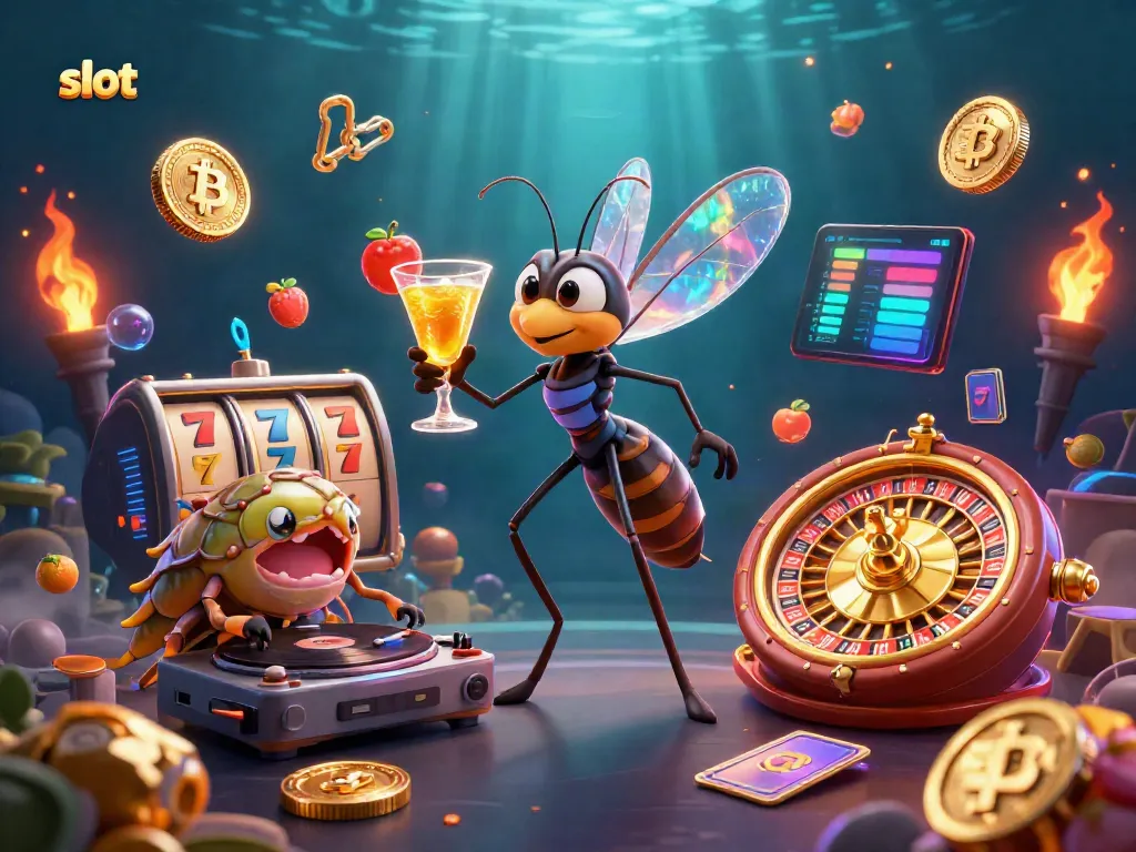 Experience thrilling slot games with animated casino characters and vibrant elements