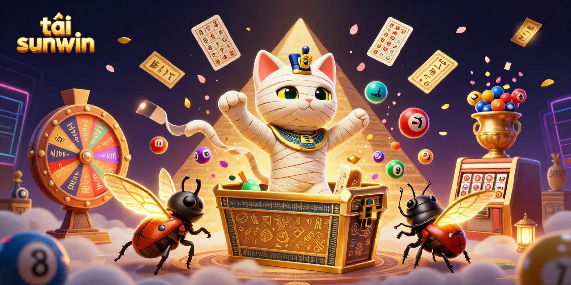Engage with tải sunwin through vibrant lottery and gaming elements in an exciting 3D scene.