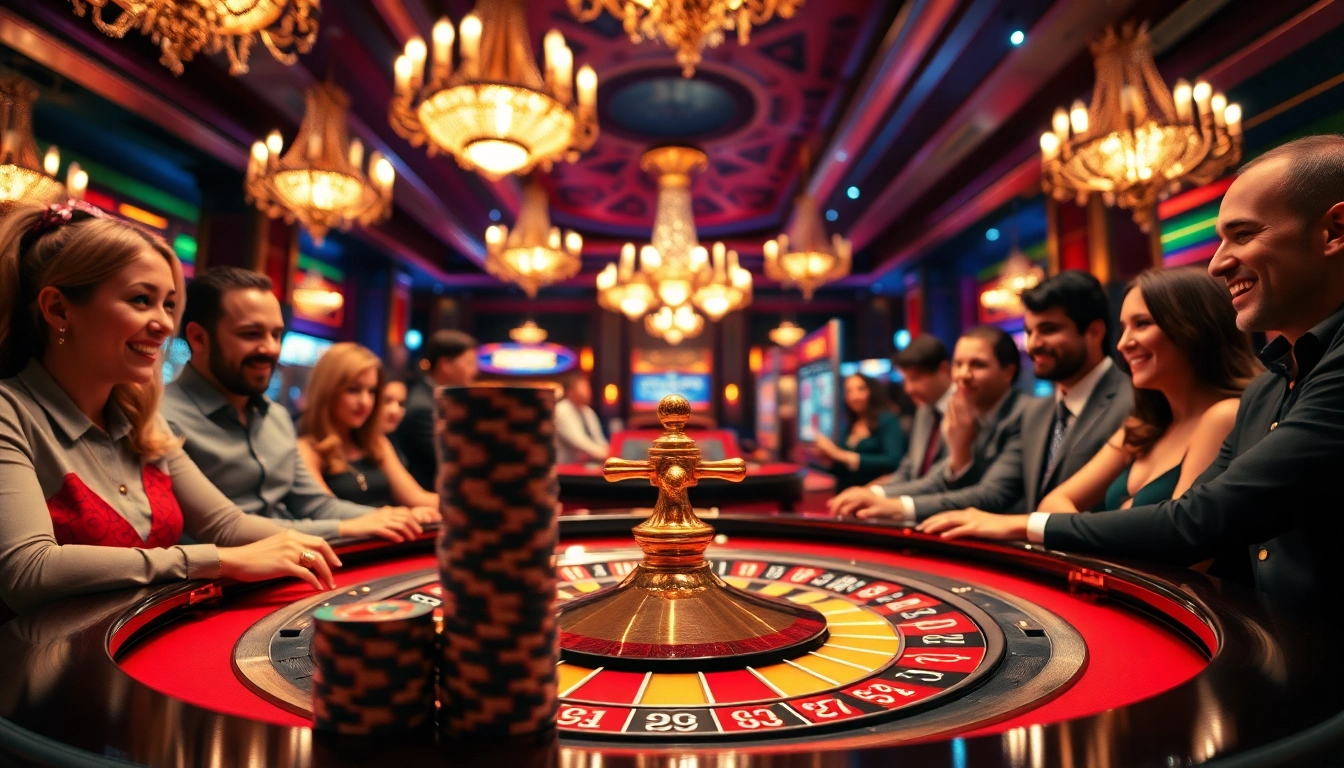 Permainan situs pgbet yang menegangkan di meja roulette dengan tumpukan chip berwarna.