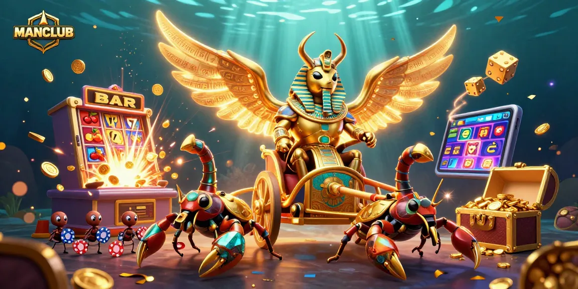 Experience the thrill of MANCLUB with a vibrant scene of casino adventures and winning moments.