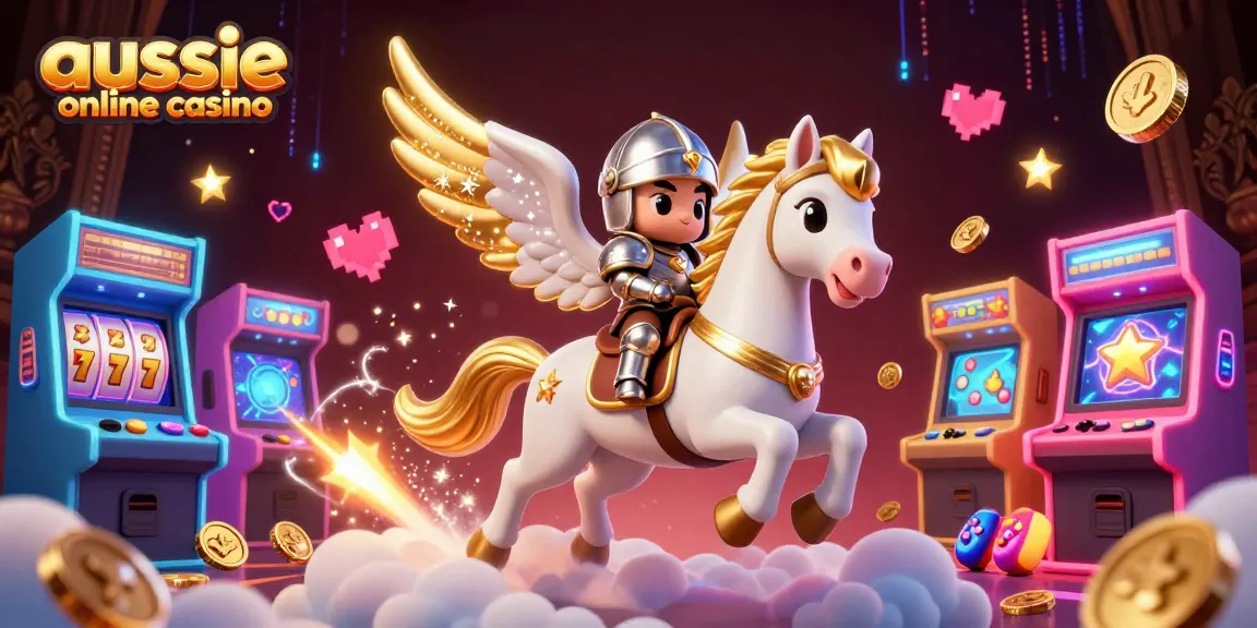 Experience winning fun at aussie online casino with vibrant 3D gaming characters and elements.