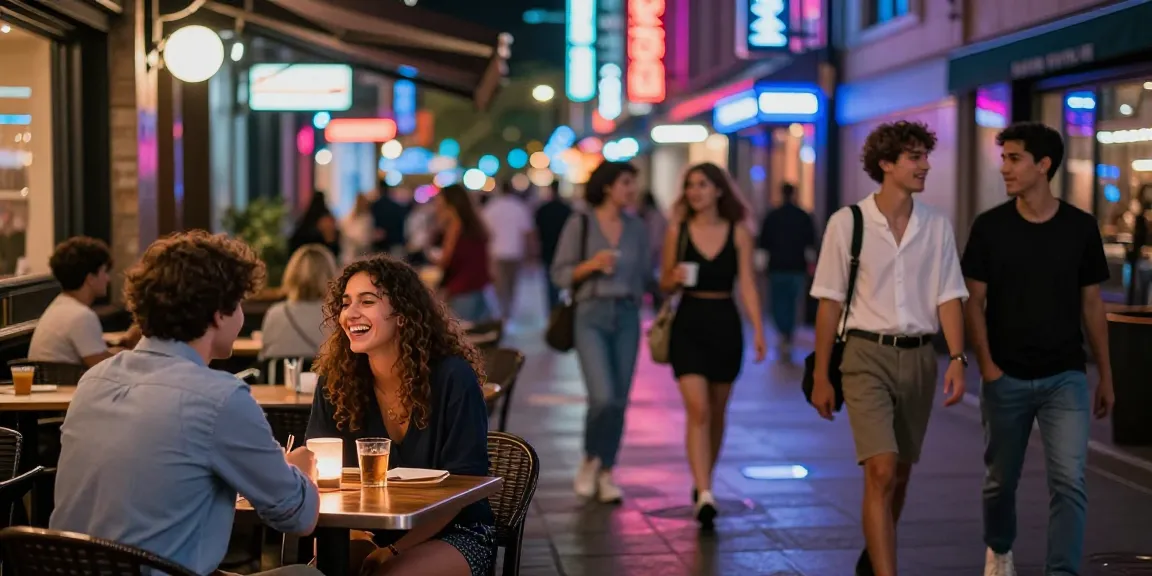 Vibrant nightlife scene showcasing diverse individuals enjoying 유흥사이트 experiences.