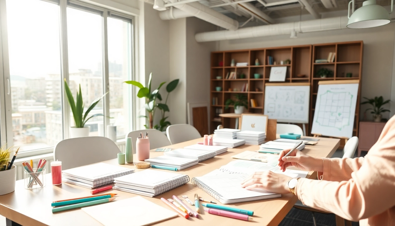 Create Your Perfect Planner with vibrant designs and tools in a creative workspace atmosphere.