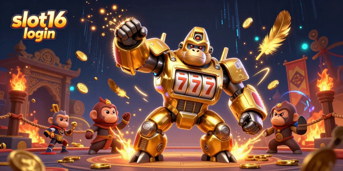 Engage with the slot16 login interactive experience featuring dynamic 3D visuals and gaming excitement.