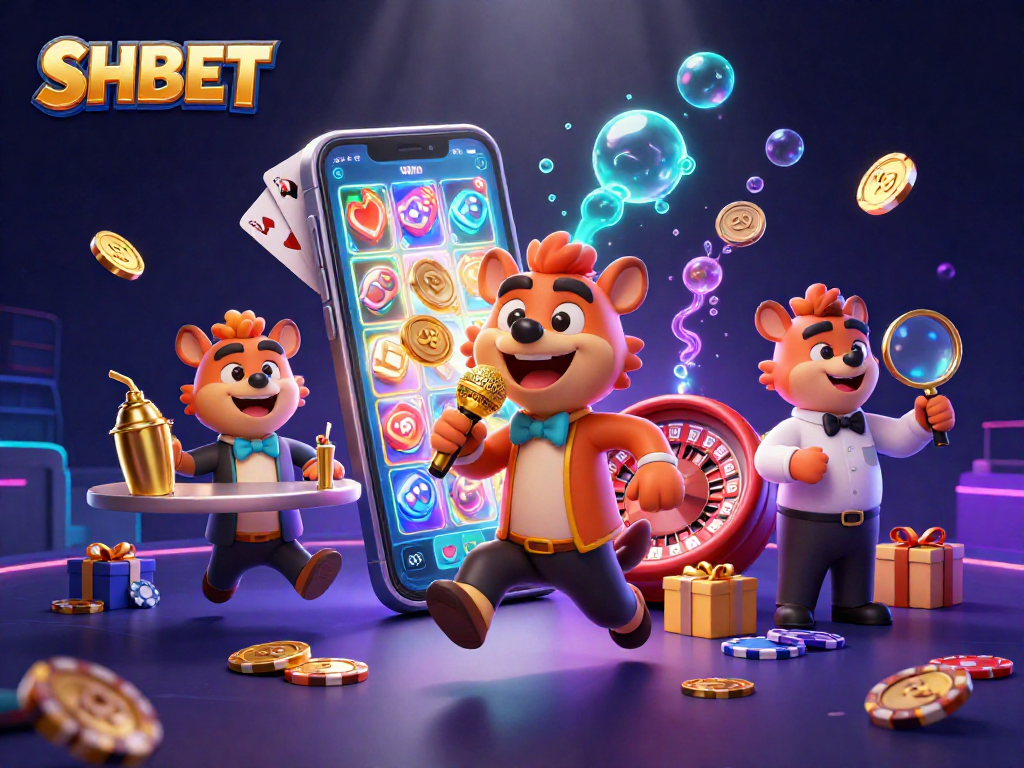 SHBET hyenas perform at a lively casino club filled with games and fun activities.
