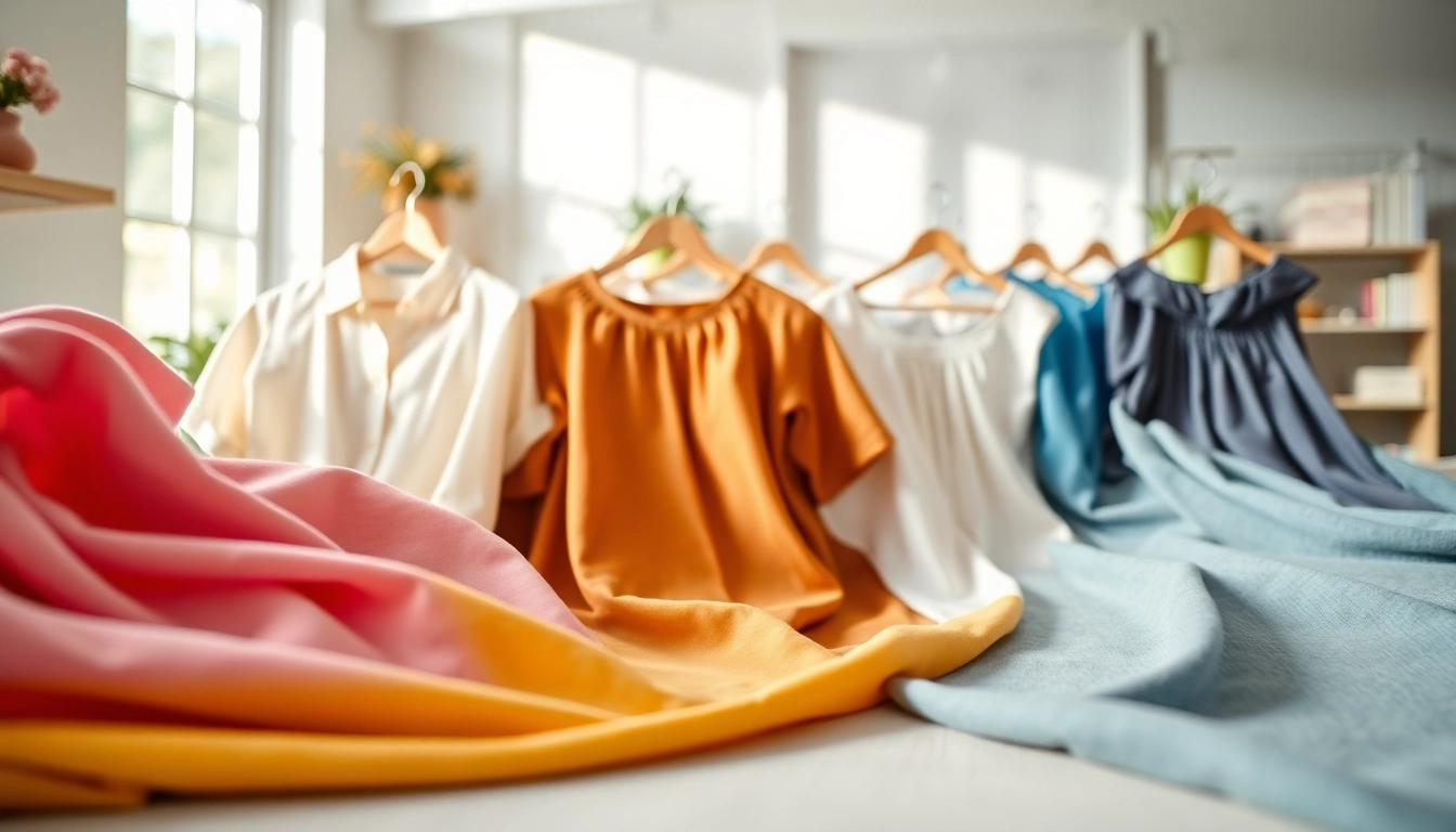Ontdek kreukvrije stoffen met diverse texturen en kleuren op een neutrale achtergrond.
