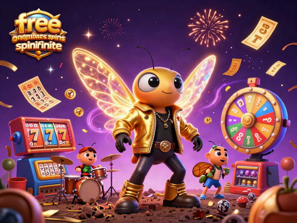 Play free slot games with bonus spins spinfinite featuring vibrant characters and exciting prizes.