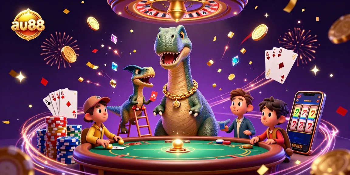 Experience the thrill of au88 at a vibrant casino, featuring dazzling characters and exciting gaming elements.