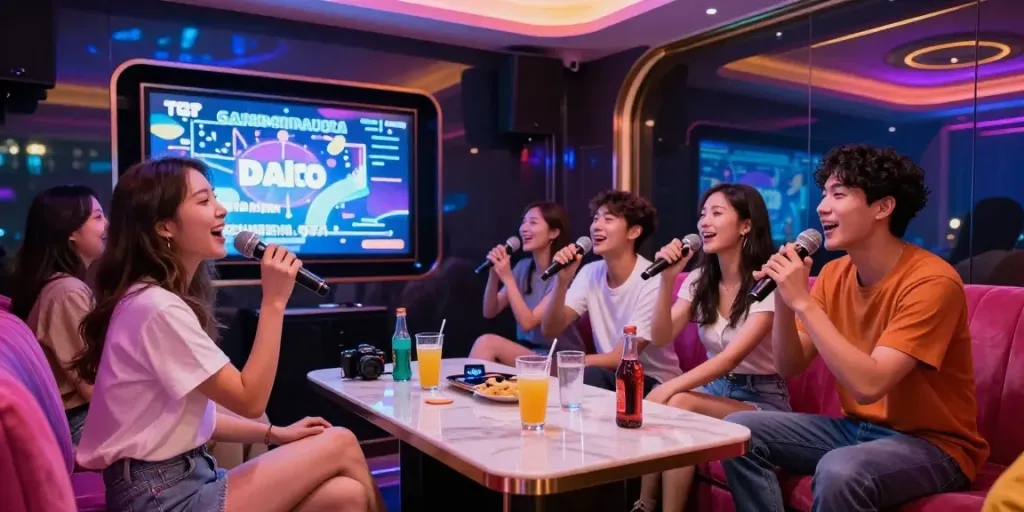 강남 달토에서 친구들과 함께 즐거운 시간을 보내는 모습