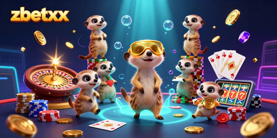 Experience thrilling gameplay at zbetxx with meerkats managing a lively casino.
