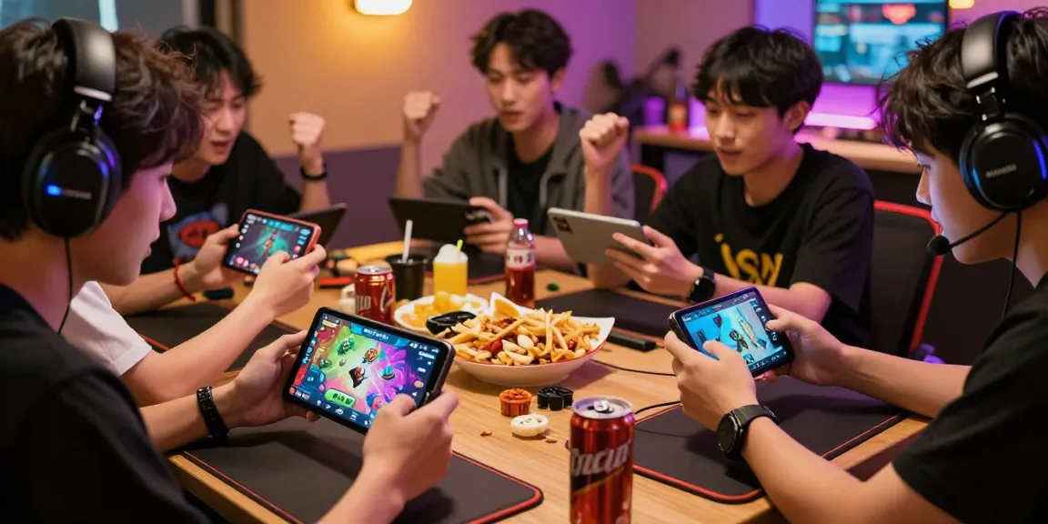 Players enjoying MANTRA88 mobile game platform in a vibrant, engaging setting.