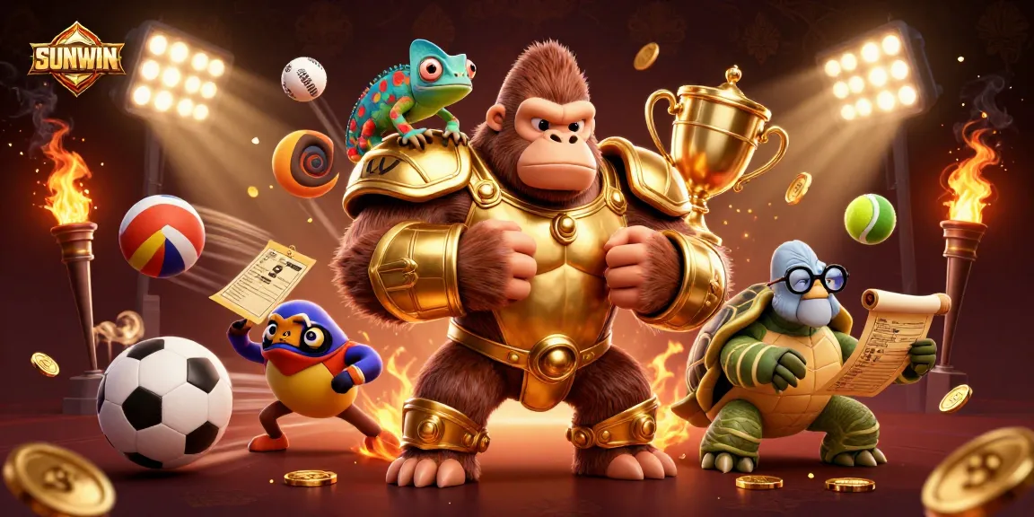SUNWIN brings excitement to your bets with vibrant gaming characters and dynamic sports elements.