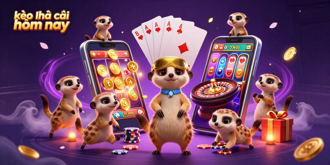 Engage in thrilling betting strategies at kèo nhà cái hôm nay with dynamic meerkats running a sports betting scene.